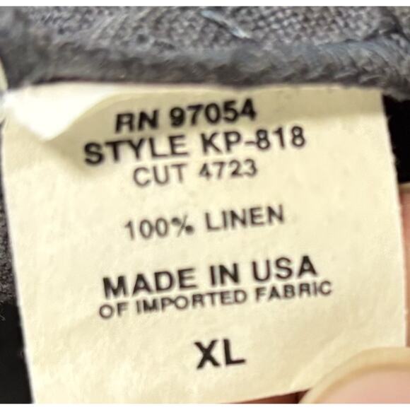 NWT Krisa By Revolve Size XL 100% Linen Wide Leg Gray Pants Lagenlook Grunge - Picture 7 of 12